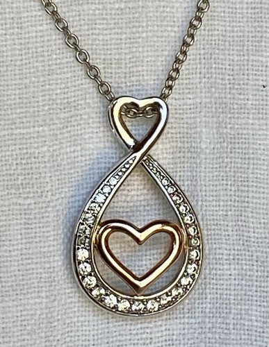 Vintage Mother Daughter Wrapped Around Each Other’s Hearts Forever 2toneNecklace