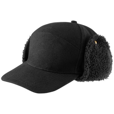 Brandit Lumberjack Winter Cap Survival Warm Casual Earflap Faux Fur Hat Black