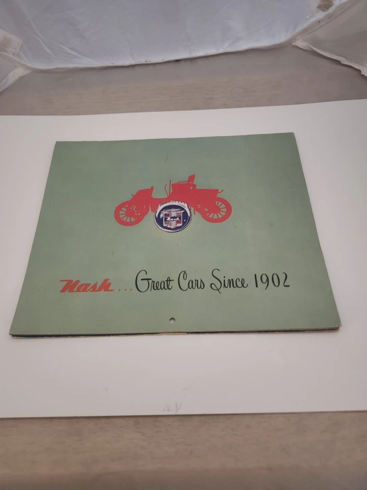 ¡Raro! Calendario de publicidad de automóviles Nash Airflyte 1954 Rochester Minnesota MN Foto 2 de 4
