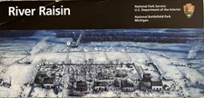 2013 RIVER RAISIN BATTLEFIELD   NATIONAL PARK SERVICE UNIGRID BROCHURE/MAP  OOP
