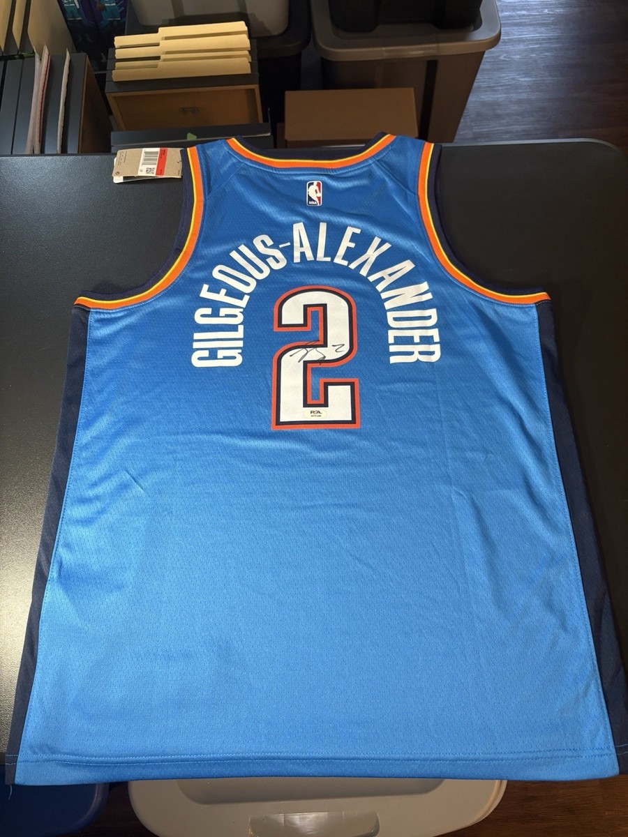 Shai Gilgeous-Alexander Autographed OKC Thunder Signed Jersey NBA