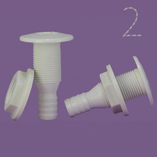 2 Pcs through Hull Fitting for Boats - Marine Thru Hull Fittings Available 1Inc