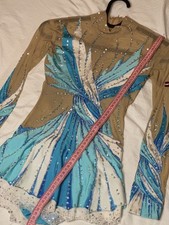 Designer Swarovski crystals rhythmic gymnastics leotard