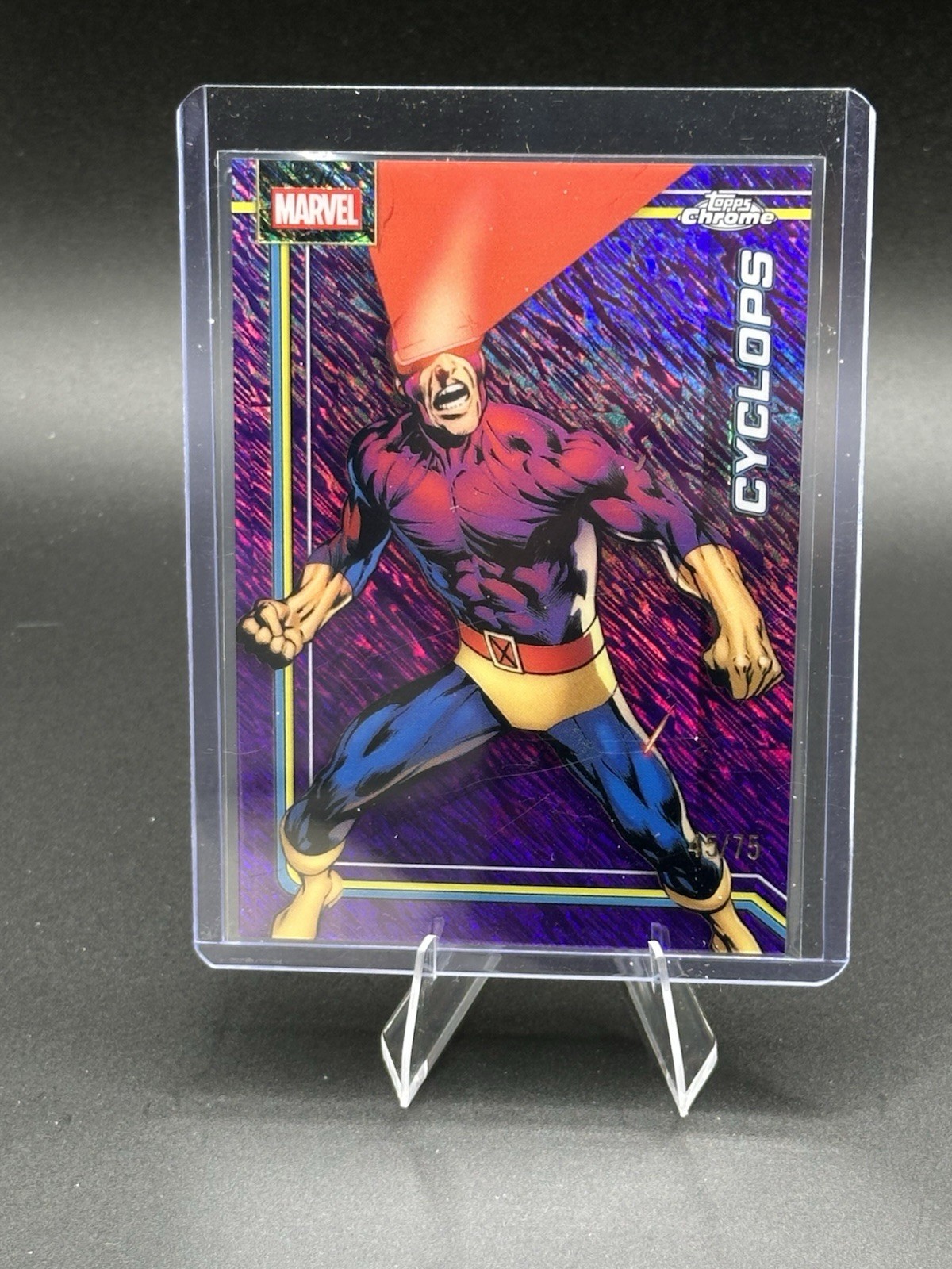 2026 Topps Chrome Marvel #024 Cyclops /75  X-Men purple shimmer