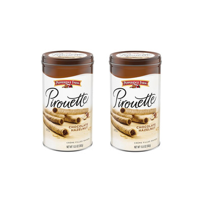 Pirouette Cookies, French Vanilla Flavored Crème Filled Wafers, 13.5 Oz Tin