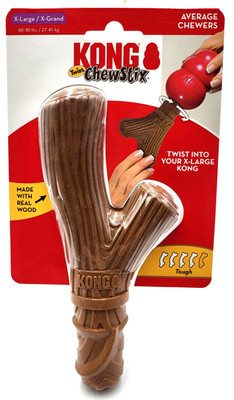 KONG Chewstix Twist X-Large Dog Teething Chew Toy *fits in XL Kong classic* 8''