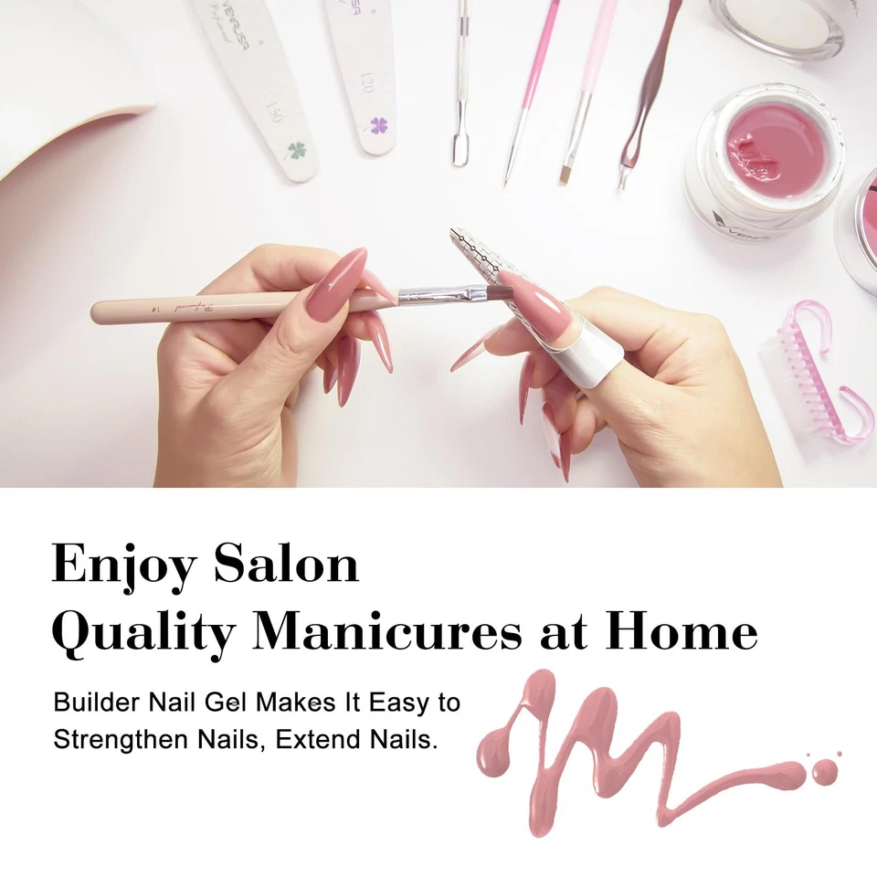 Venalisa Builder Nail Gel, 50ml Nude Pink Hard Gel for Nails Extension, Polyg... - Image 3 of 4