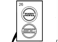 Volvo Penta Control Top Installation Decal Sign 3584000