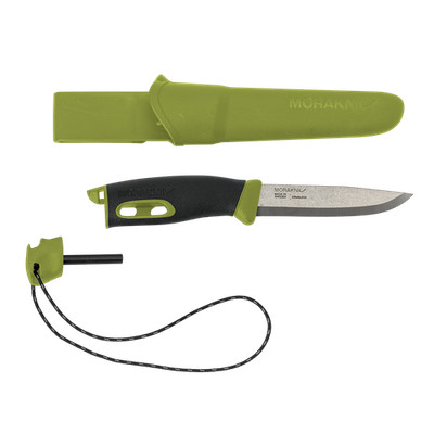 Mora Morakniv Companion Spark GREEN Outdoor Bushcraft Messer m. Feuerstarter 
