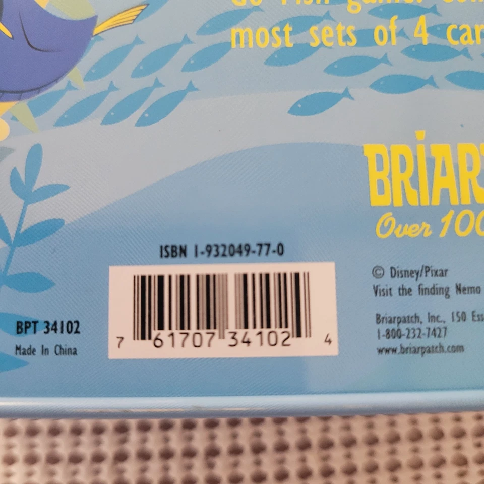 2004 FINDING NEMO “Go Fish” Card Game In A Collector Tin Box! Complete - Image 3 of 4