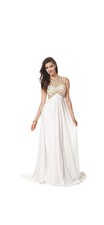 373 Colors Dress Prom Homecoming Dress Gorgeous White/Gold Size 2 Style 1103