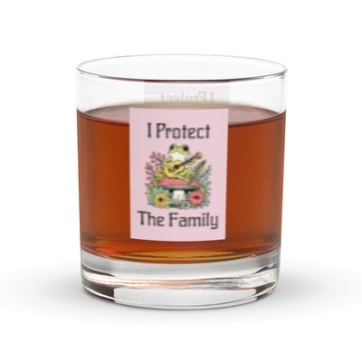 I Protect The Family Rocks glass
