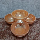 4 Vintage Fire King  Peach Lustre Ware 5" Soup / Cereal / Chili Bowls