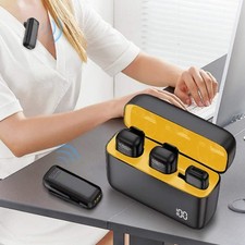 Wireless lav mic – Portable Noise-Cancelling Lavalier Microphone