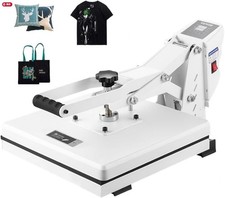 Heat Press Machine 15" x 15" Sublimation Printer Transfer for DIY T-shirt, White