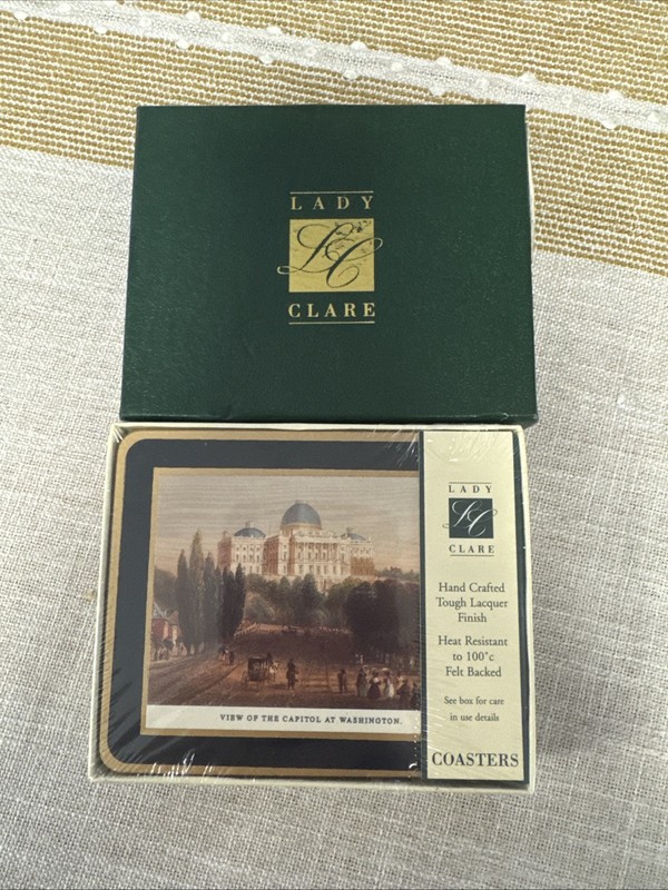 Lady Clare View Of The Capital Felt Backed Coasters Sealed New