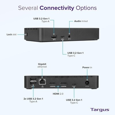 NEW Targus USB-C Universal DV4K Docking Station with 100W Power (DOCK192USZ)