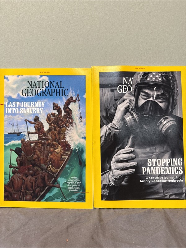 set of two national geographic 2020 magazines february and august