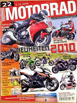 MOTORRAD 22-09+HONDA VFR+HARLEY-DAVIDSON+VICTORY+MV AGUSTA+DUCATI SUPERMONO+KTM