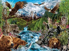 SunsOut Inc "River of Life" 1000-piece Jigsaw Puzzle New Sealed in Box 20x27-in