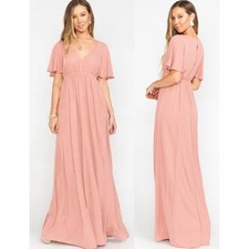 Show Me Your Mumu Emily Empire Maxi Dress Rustic Mauve Bridesmaids Dress Small