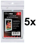 5 Ultra Pro 32pt 1-Screw Screwdown Recessed Trading Sports Card Holder Case
