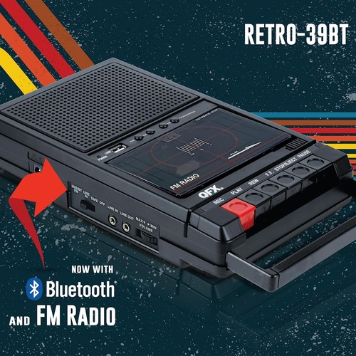 Grabadora de casete portátil todo en uno: Bluetooth, FM, capacidades de reproducción de MP3 - Imagen 7 de 13