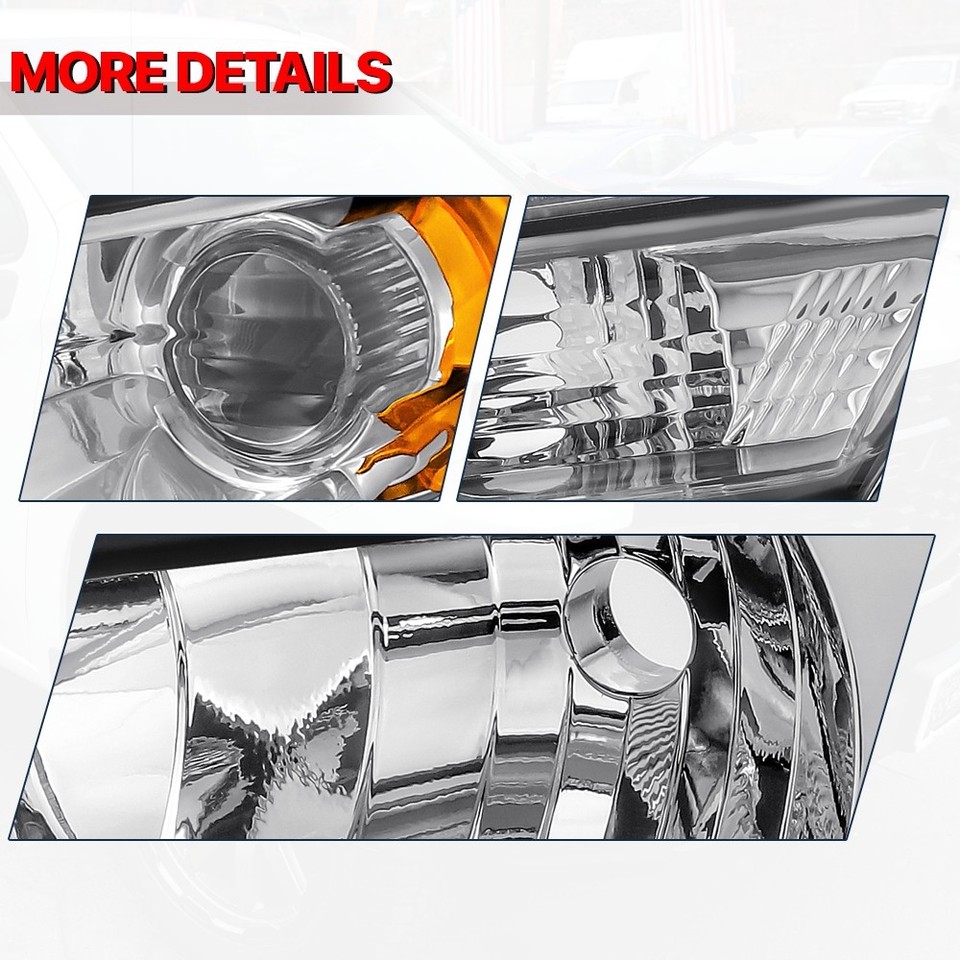 [Driver Left] Black Housing Clear Lens Projector Headlight for 07-09 ...
