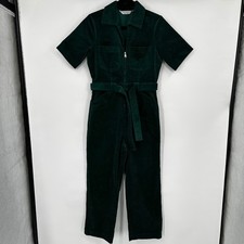 Atelier & Other Stories Green Corduroy Zip Front Belted Utility Jumpsuit Women 6