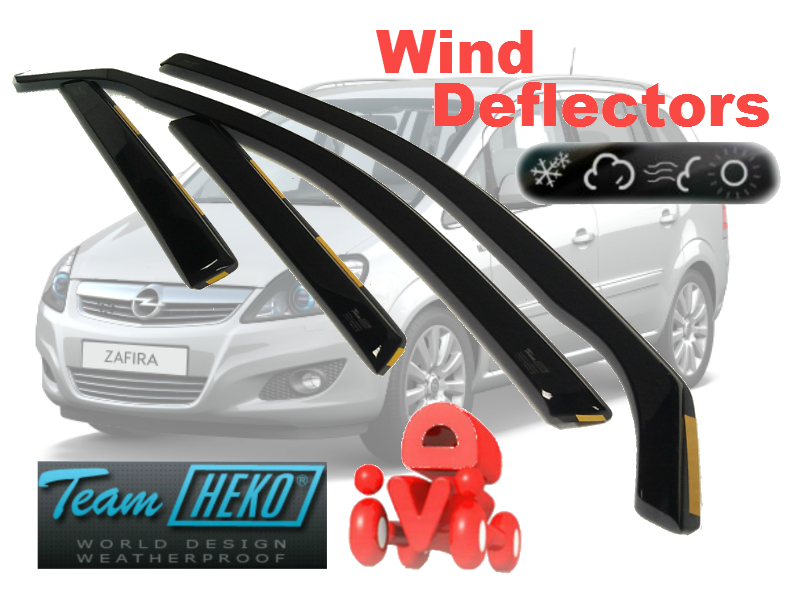 Wind deflectors for Opel VAUXHALL Zafira B 2005 2014 5.doors 4.pc