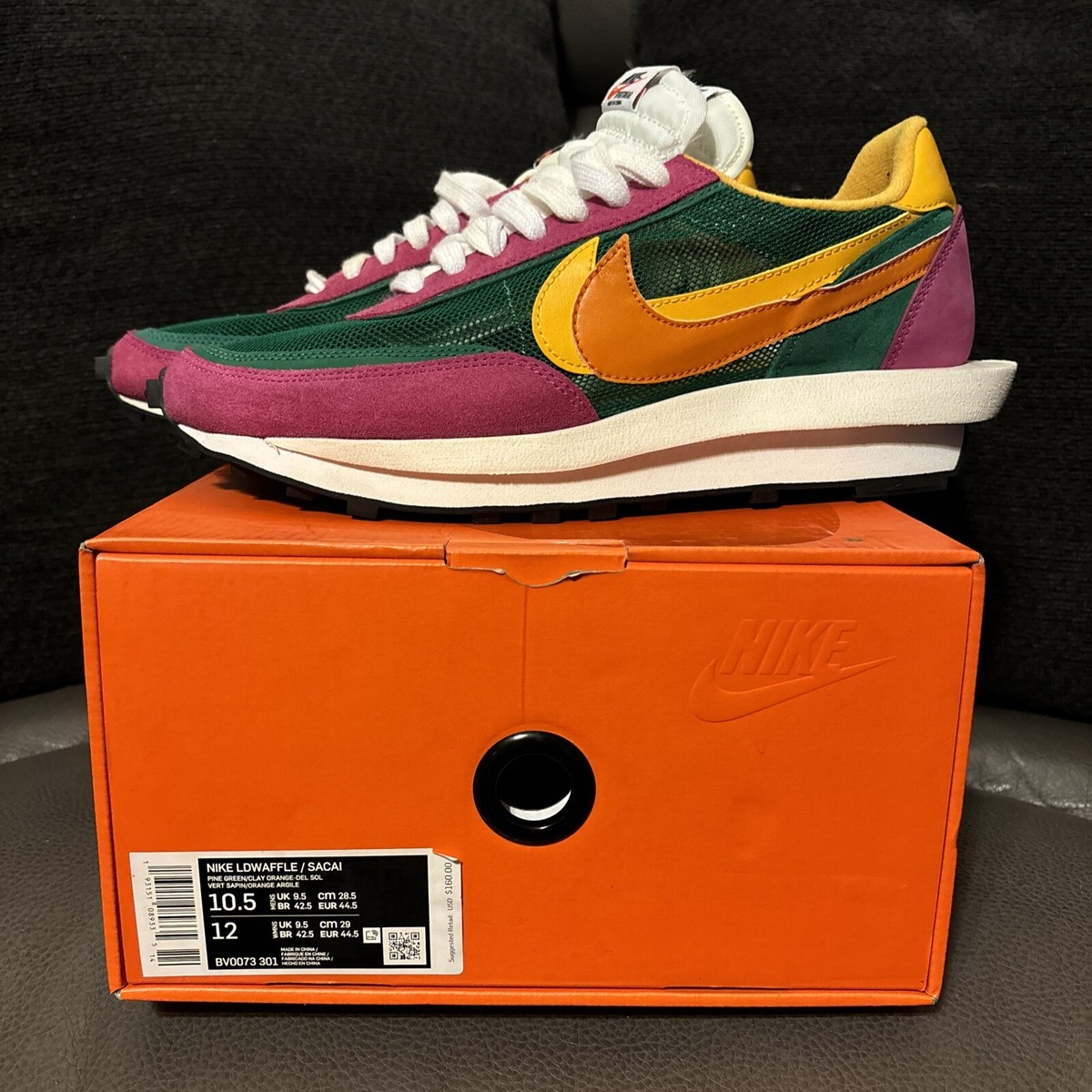 Size Nike sacai x LDWaffle Pine Green