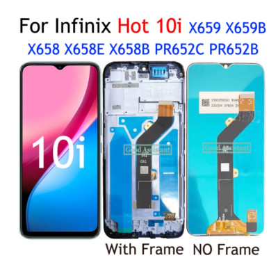 OEM For Infinix Hot 10i X659 X659B X658 X658E LCD Display Touch Screen Digitizer
