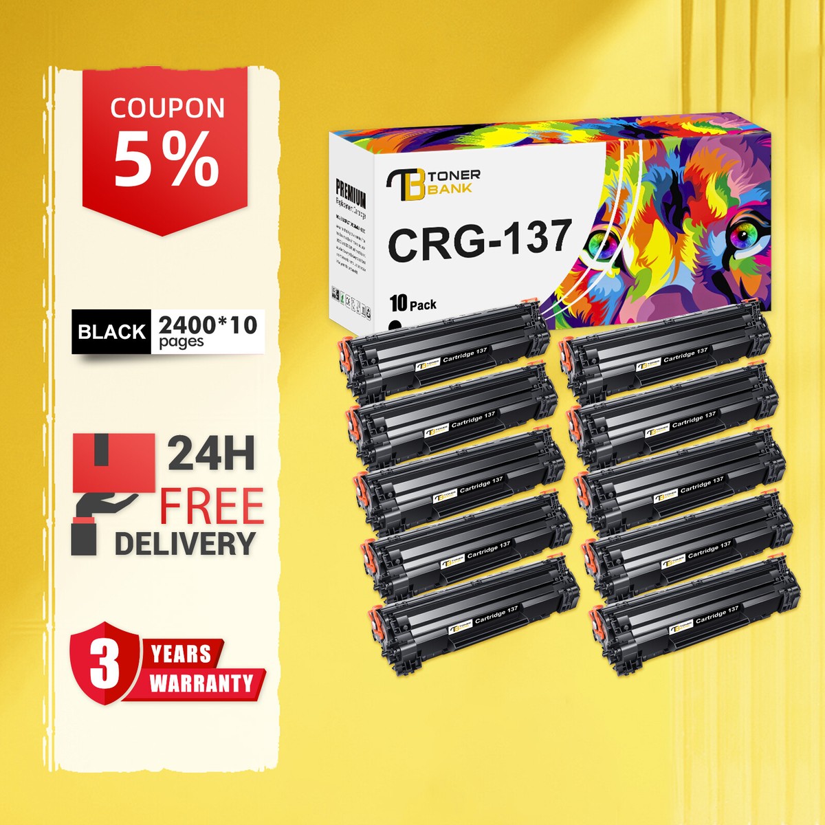 CRG 137 Cartridge 137 for Canon 137 Toner MF232w MF242dw D570 MF236n MF216n  Lot