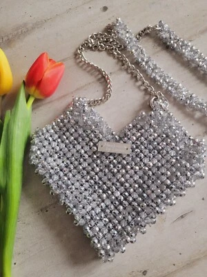 Sac à main en forme de coeur fait à main par moi même pour une soirée ou mariage - Photo 1/4