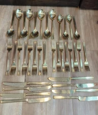 Lot Of 36 Cambridge Golden Stainless JESSICA Flatware 