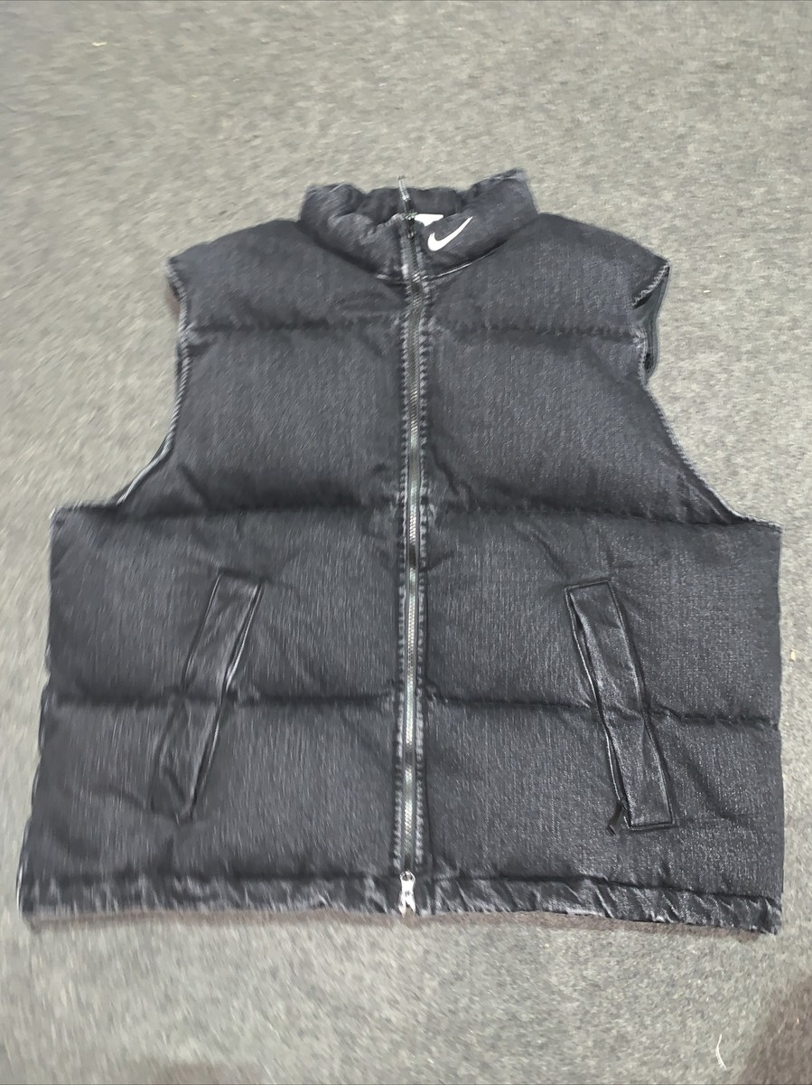 Supreme Nike Black Denim Puffer Vest FQ0323-010 Mens XL Supreme Nike Black Denim Puffer Vest FQ0323-010 Mens XL