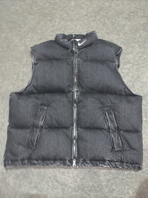 Supreme Nike Black Denim Puffer Vest FQ0323-010 Mens XL Supreme Nike Black Denim Puffer Vest FQ0323-010 Mens XL