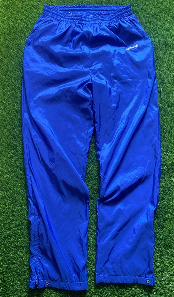 Pantalones deportivos de baloncesto vintage Adidas azul con logotipo de hoja del trébol talla grande Foto 3 de 4
