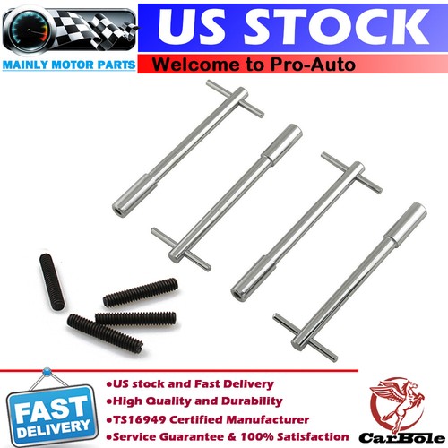 5" Long Chrome Valve Cover TBar Wing Nuts Bolts Studs 1/420 For Chevy