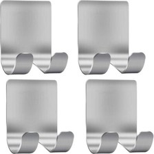 4 Pack Stainless Steel Adhesive Razor Holder Shaver Hanger for Shower Bathroom