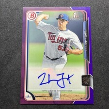 Zack Jones 2015 Bowman Baseball 1st Bowman Auto Purple #PA-ZJ /250 Twins