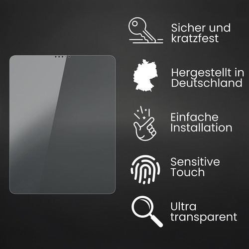 Bruni 2x Folie für Apple iPad Pro 12.9 2022 Schutzfolie Displayschutzfolie - Bild 3 von 8