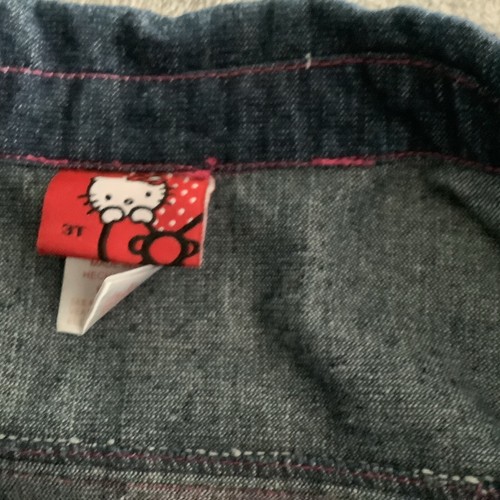 Hello Kitty Girls Sz 3 TDenim Jean Jacket Embellished Logo Exclusive - Picture 4 of 4