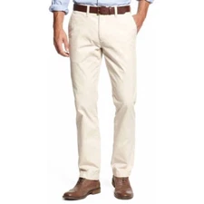 Tommy Hilfiger Men's Tailored Fit Chino Pants Sand Khaki