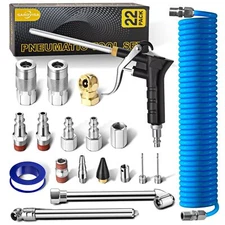 SARDVISA 22-Packs Air Compressor Accessories Kit 25FT Upgrade Repairable PU A...