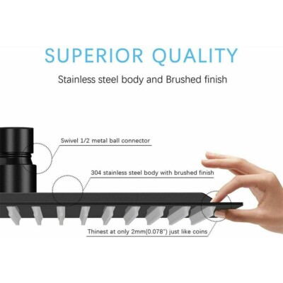 Rociador De Ducha De Pared De Acero Inoxidable Con Doble Chorro Made In Italy Anito