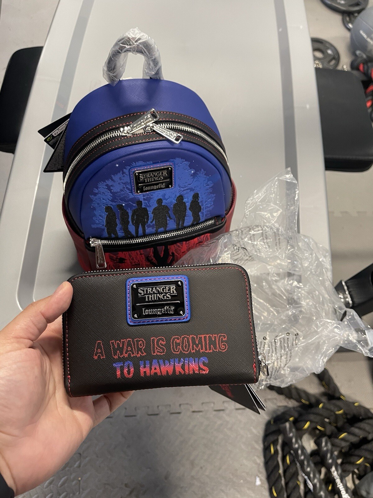 Disney Loungefly Stranger Things Upside Down Backpack and Wallet Set