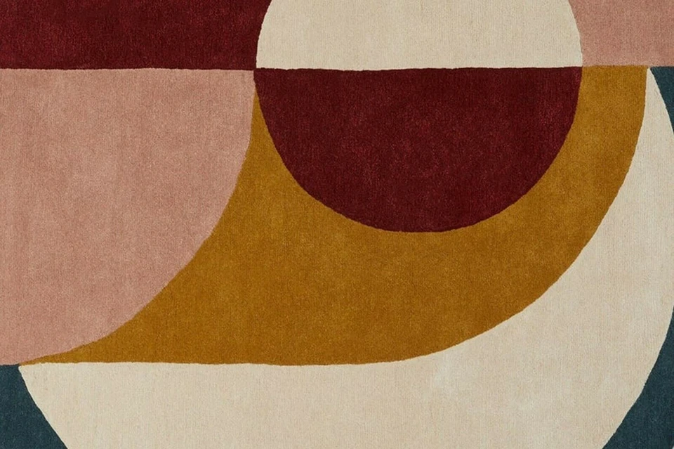 Tapete redondo colorido vibrante tufado à mão designer tapete multicolorido - Imagem 3 de 4