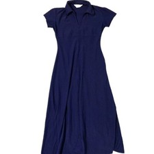 Express Blue Collared Maxi Dress Made in USA Sz XS