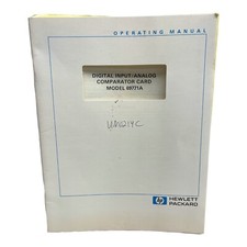 HP 69771A DIGITAL INPUT/ANALOG COMPARATOR CARD OPERATING MANUAL 